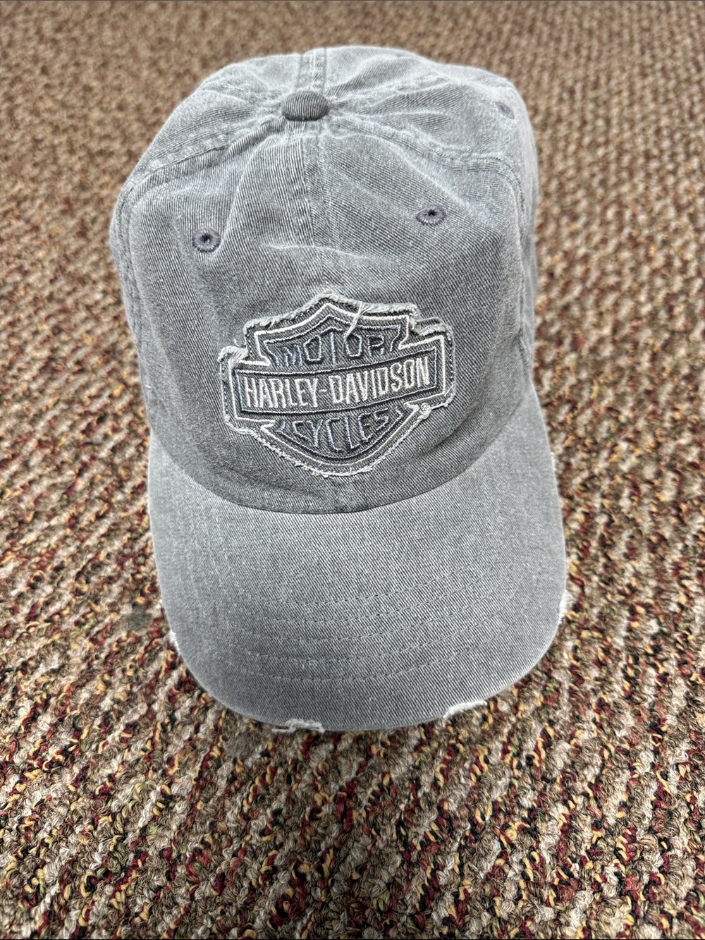 Harley-Davidson Distressed Gray Logo Baseball Cap